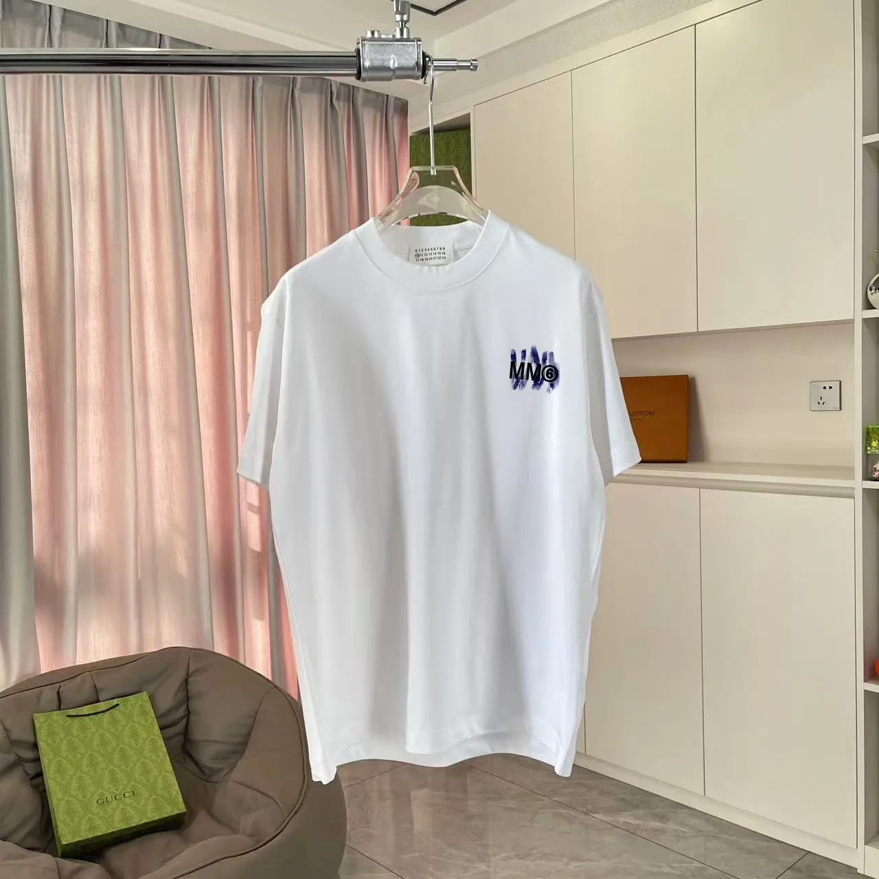 MM 6 2025 New Arrival logo 300g t Same Style Size：S M L XL XXL ：Black White Red Gray